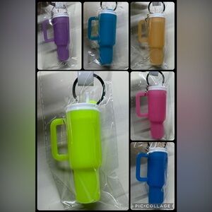 NEW Mini Tumbler Keychain / Bag Charm Lipstick / Balm Holder 6 colors avail